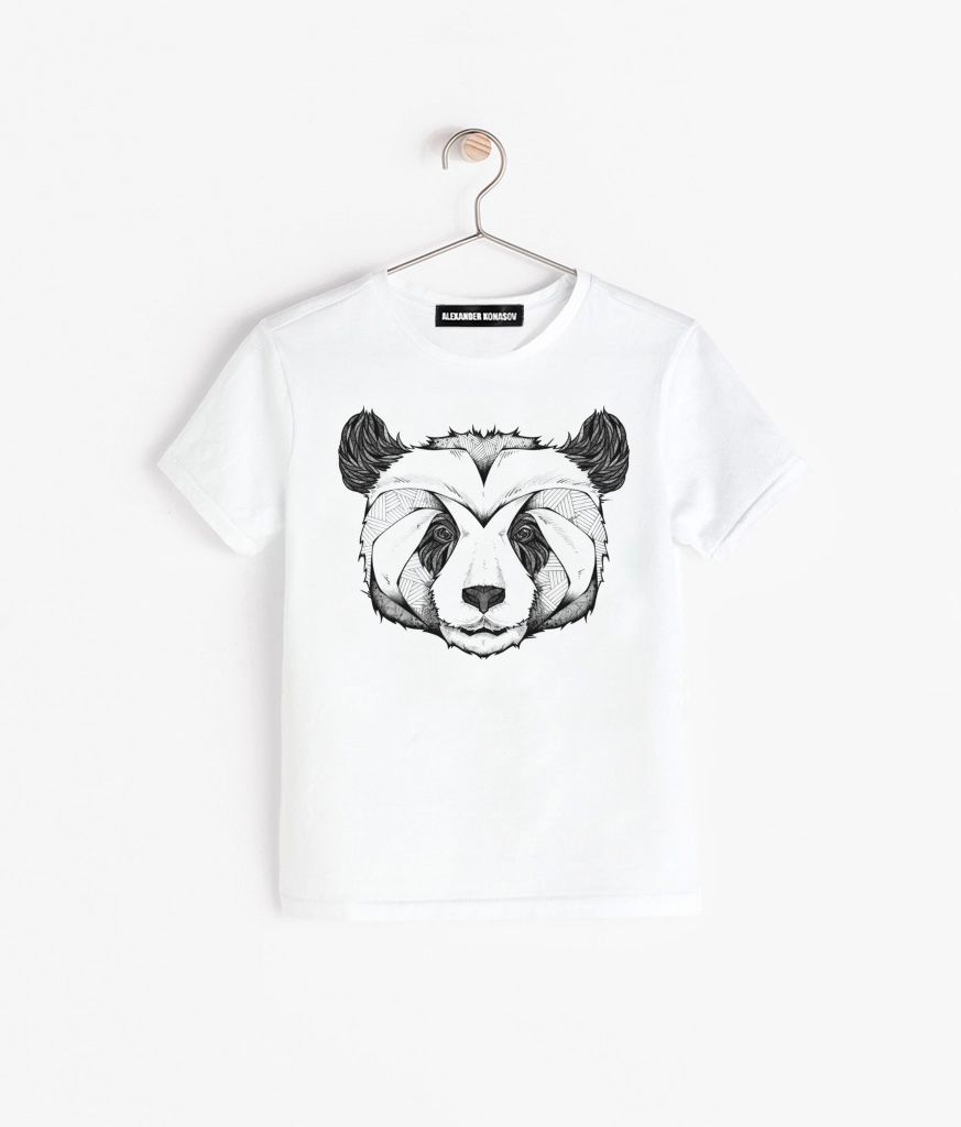 Детская футболка Drawing panda | Фото №1